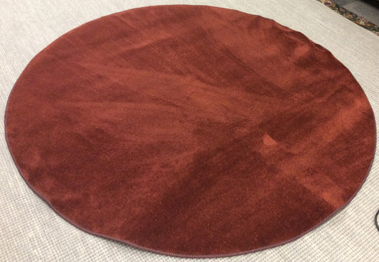 Machine Woven Nylon Milliken Rust Round Rug (5'Rd)