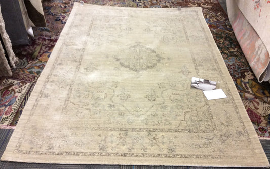 Machine Woven Polyester Loloi Cream Vintage Rug (5'x7'6")