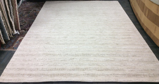 Hand Tufted Wool Blend Kas Birch 9251 Ivory Heather Rug (8'x10')