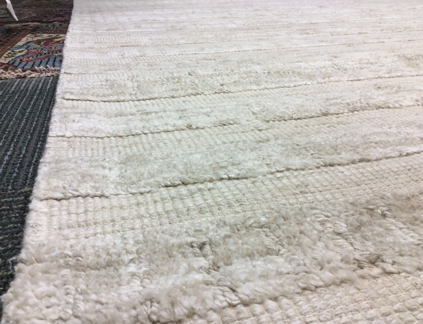 Hand Tufted Wool Blend Kas Birch 9251 Ivory Heather Rug (8'x10')