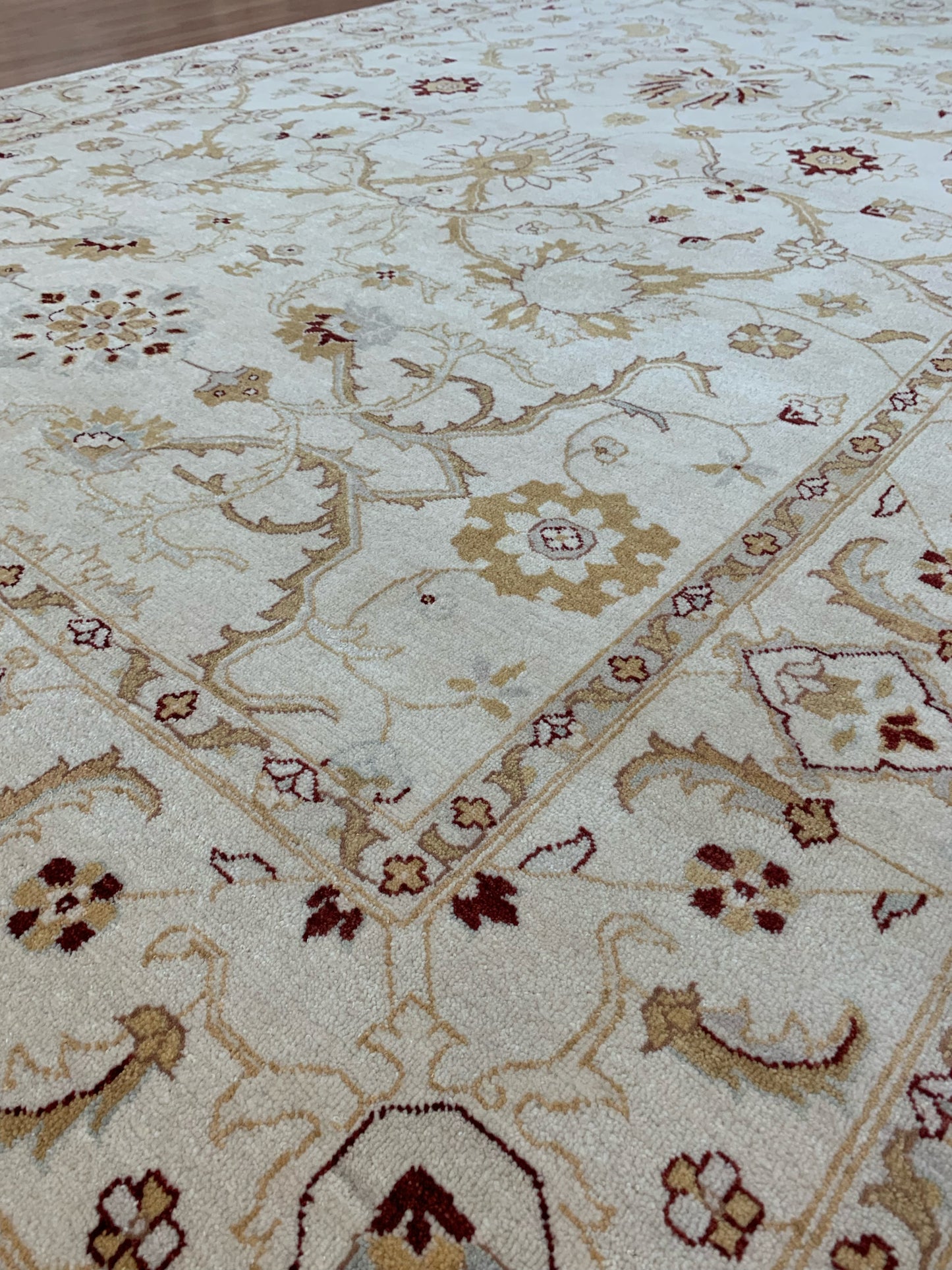 Hand-Knotted Wool Nain Ivory/Ivory Rug (8'2"x11'8")