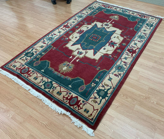 Hand-Knotted Wool Tufenkian Red/Ivory Serapi Rug (6'x9')