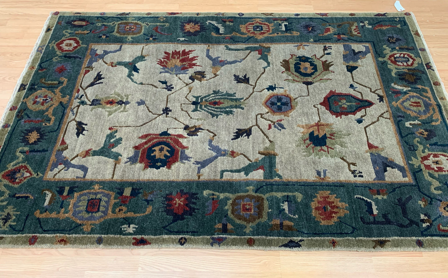 Hand-Knotted Wool Tufenkian Zagros Stone Rug (6'x9')