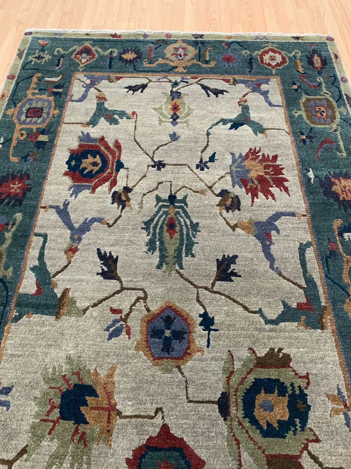 Hand-Knotted Wool Tufenkian Zagros Stone Rug (6'x9')