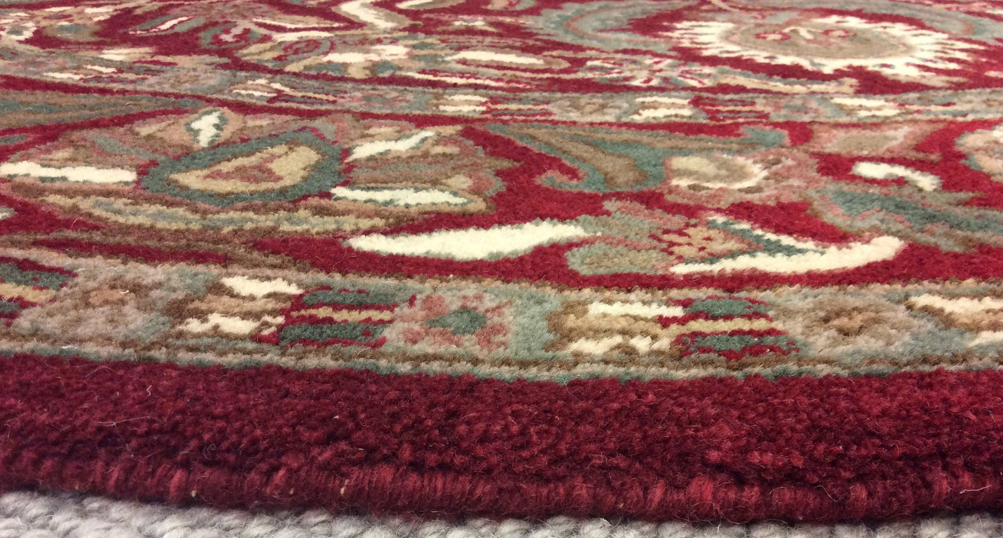 Hand-Tufted Wool Red Heirloom Round Rug (8'Rd)