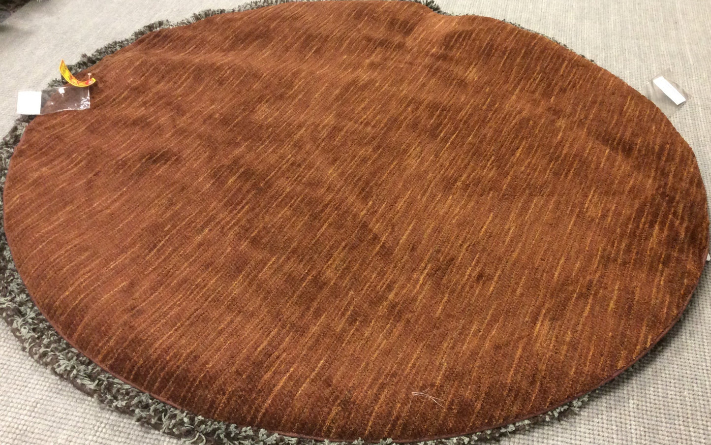 Machine Woven Nylon Milliken Dimensions Rust Round Rug (6'Rd)