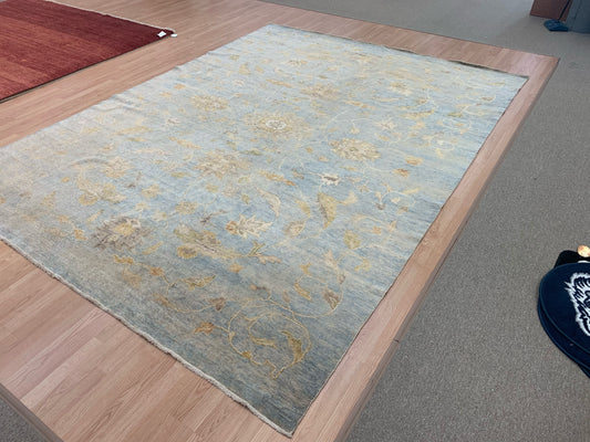 Hand-Knotted Wool Legacy Blue/Gold Rug (9'x12')