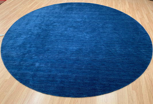 Hand Tufted Wool Indigo Round Rug (10'Rd)