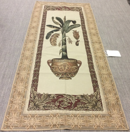 Olde World Banana Tree Tapestry - 38x98 inches - Exquisite tapestry featuring a majestic banana tree in an old-world setting.