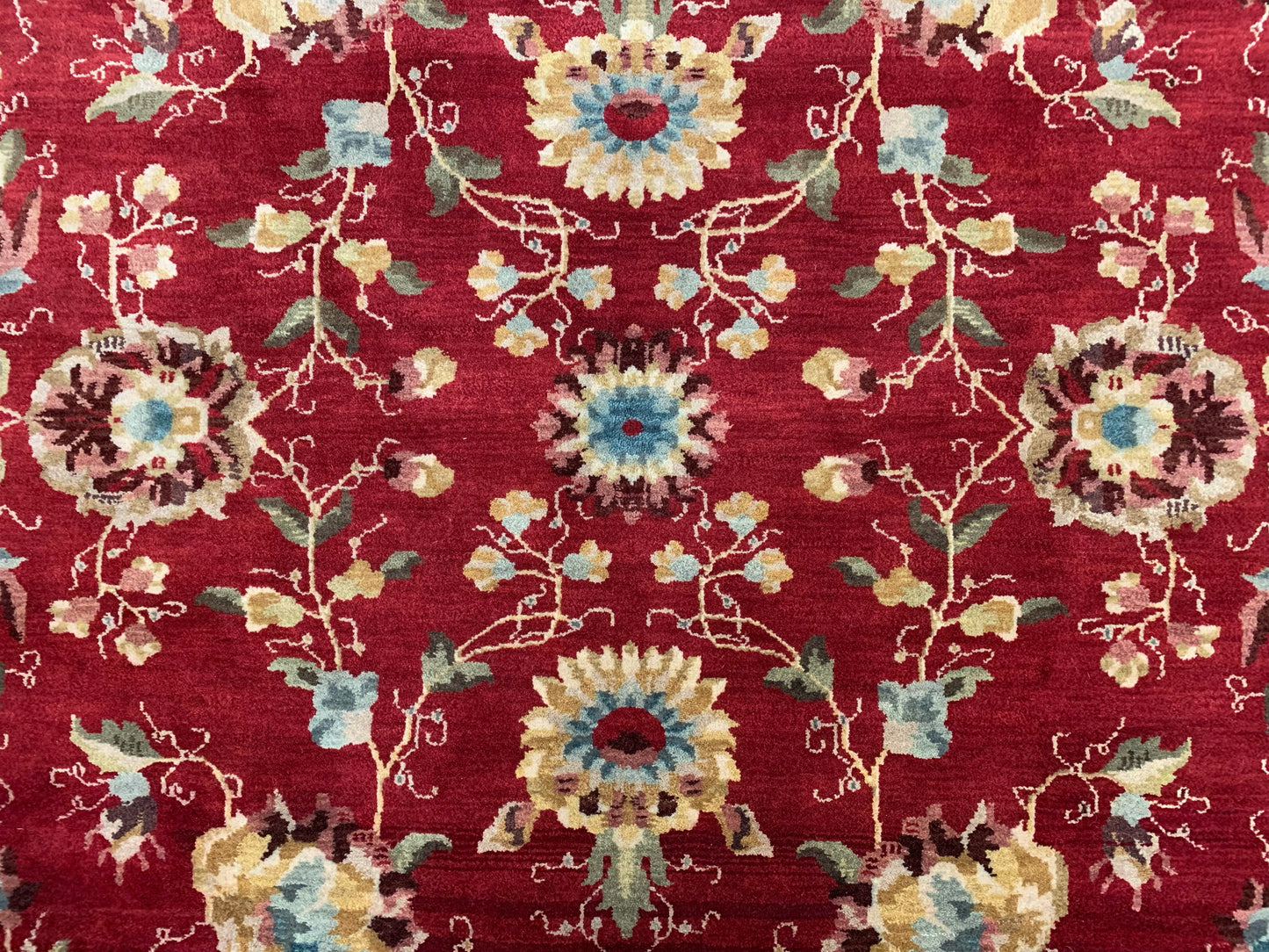 Hand-Knotted Wool Red Mahal Rug (7'11'x9'10")